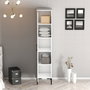 Hanah Home Armario Kumsal P - Blanco Ancho 40 cm x Alto 47.5 cm x Profundo 201.4 cm Tablero Melamina Robusto y Elegante para Dormitorio