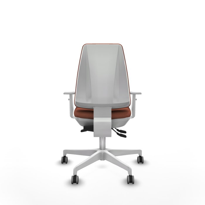 PIQUERAS Y CRESPO Silla de oficina Elche con mecanismo Asincro, Tela Marrón y Base Blanca PIQUERAS Y CRESPO Silla de oficina Elche con mecanismo Asincro, Tela Marrón y Base Blanca