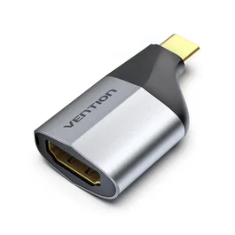 Vention Adaptador USB-C TCAH0 a HDMI 4K 60Hz, USB 2.0 Tipo-C Macho a HDMI Hembra, Resolución 3840x2160, Negro/Gris