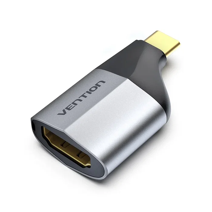 Vention Adaptador USB-C TCAH0 a HDMI 4K 60Hz, USB 2.0 Tipo-C Macho a HDMI Hembra, Resolución 3840x2160, Negro/Gris