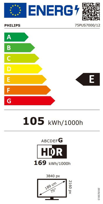 Philips 75PUS7000/12 189cm 75" 4K LED Smart TV