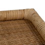 Ixia Set de 2 Bandejas de Ratán Natural Decoración 47,5 x 30 x 4 cm y 36,5 x 21 x 3 cm