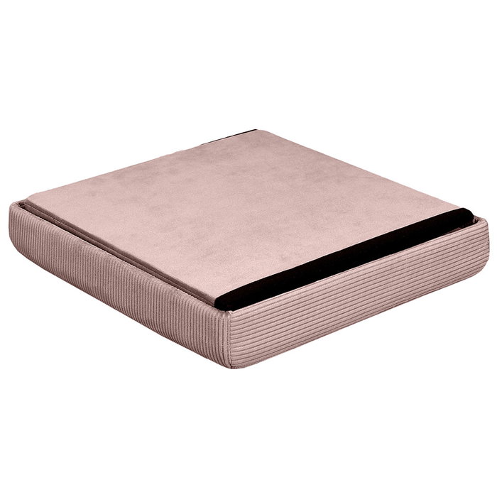 Home Deco Factory Caja Puf Plegable Rosa Terciopelo Colección Lounge 38x38 cm
