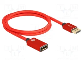DeLOCK Cable de extensión DisplayPort 1.4 8K 1 m Rojo
