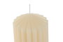 DKD Home Decor Vela Decorativa Scandi Crema de Cera, Acabado Natural, 300 gr, 55 Horas, 7x7x10 cm, Juego de 12 Unidades