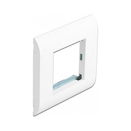 DeLOCK Easy 45 Porta-módulos con marco 80 x 80 mm Blanco