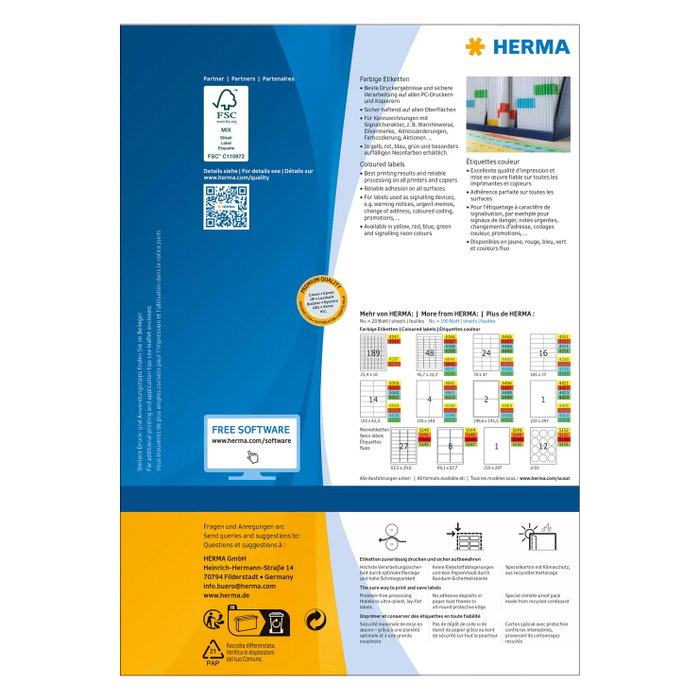 HERMA Etiquetas SPECIAL 70,0 x 37,0 mm, rojo HERMA Etiquetas SPECIAL 70,0 x 37,0 mm, rojo