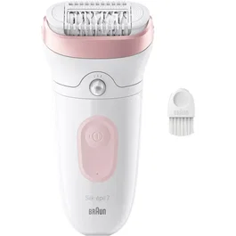 Braun Depiladora Eléctrica SE 7-000 Inalámbrica 2 Velocidades 40 min Blanco / Rosa