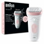 Braun Silk-épil 7 7-000 Depiladora Eléctrica Recargable Rosa y Blanco