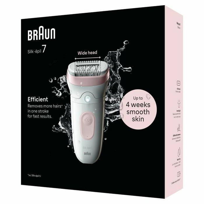 Braun Silk-épil 7 7-000 Depiladora Eléctrica Recargable Rosa y Blanco Braun Silk-épil 7 7-000 Depiladora Eléctrica Recargable Rosa y Blanco