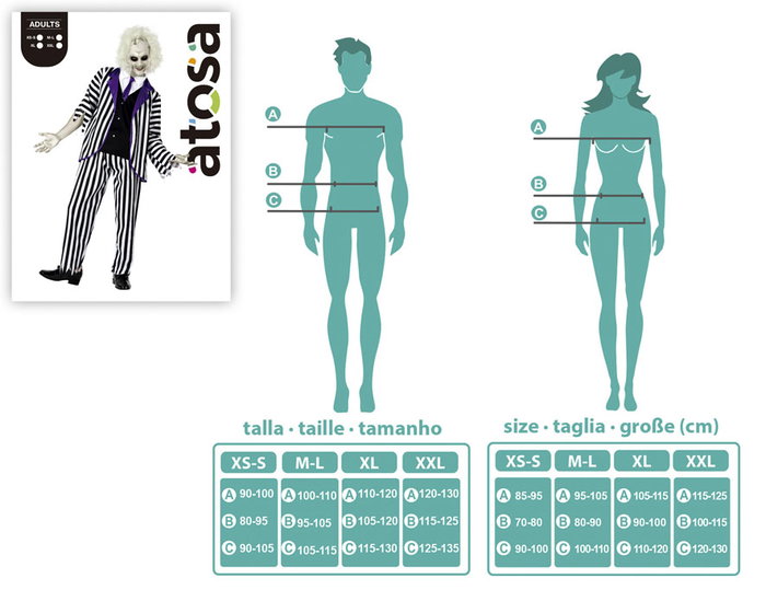 Atosa Disfraz Fantasma Hombre Adulto XL Atosa Disfraz Fantasma Hombre Adulto XL