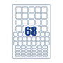 Avery AM00SA4 Etiquetas Adhesivas Permanentes Transparentes Antbacterianas 680 Piezas 30x30mm 20x20mm 20x10mm Formato A4