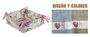 DKD Home Decor Cesta de Algodón LOVE 2 Surtido de 2 Unidades