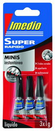 Pegamento Inst. Imedio Super Rapido Mini 3X 1Gr (Set de 10)