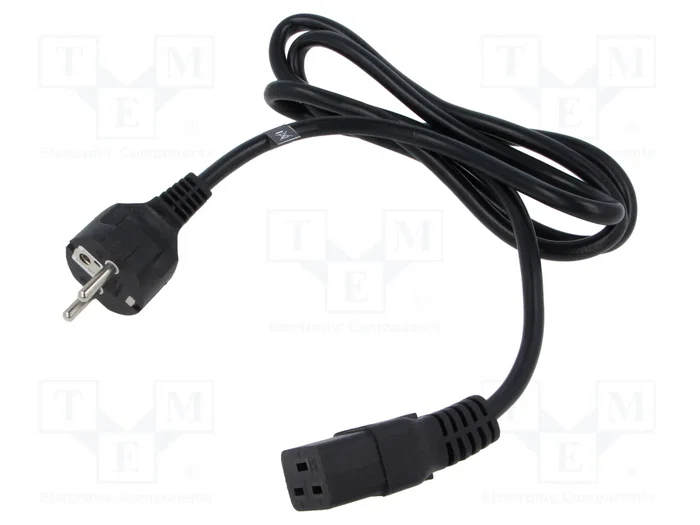 POS Cable de alimentación H05VV-F con clavija CEE 7/7 y conector IEC C19 hembra, 1,5m POS Cable de alimentación H05VV-F con clavija CEE 7/7 y conector IEC C19 hembra, 1,5m