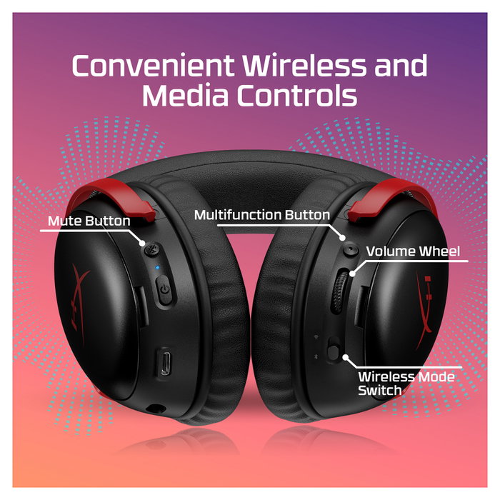 HyperX Cloud III S Auriculares Gaming Inalámbricos - Negro - Diadema Circumaural, Bluetooth 5.3, 2.4 GHz, 120h Batería, Micrófono Extraíble, PS5/PC/Mac/Switch HyperX Cloud III S Auriculares Gaming Inalámbricos - Negro - Diadema Circumaural, Bluetooth 5.3, 2.4 GHz, 120h Batería, Micrófono Extraíble, PS5/PC/Mac/Switch
