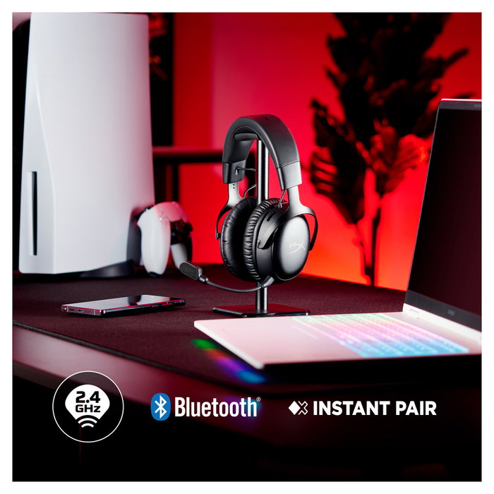 HyperX Cloud III S Auriculares Gaming Inalámbricos - Negro - Diadema Circumaural, Bluetooth 5.3, 2.4 GHz, 120h Batería, Micrófono Extraíble, PS5/PC/Mac/Switch HyperX Cloud III S Auriculares Gaming Inalámbricos - Negro - Diadema Circumaural, Bluetooth 5.3, 2.4 GHz, 120h Batería, Micrófono Extraíble, PS5/PC/Mac/Switch