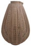 DKD Home Decor Portavelas de Madera, Lino y Cristal Marrón