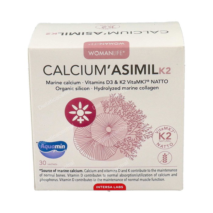 INTERSA Calcium Asimil K2 30Sbrs. - 30 Sobres con Calcio, Vitamina K2 y D3, Colágeno y Magnesio para Huesos y Movilidad INTERSA Calcium Asimil K2 30Sbrs. - 30 Sobres con Calcio, Vitamina K2 y D3, Colágeno y Magnesio para Huesos y Movilidad