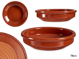 La Dehesa Cazuela Redonda con Asas 16 cm Diámetro, Barro Refractario, Color Miel (Set de 27)