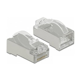 DeLOCK 86474 Conectores RJ-45 Cat.6 STP Transparentes (20 unidades)