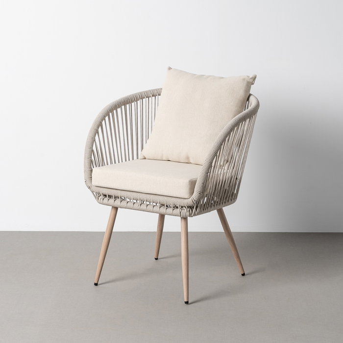 Silla Acero-Rattán Pe Exterior 66 X 65 X 80 cm (Set de 4)