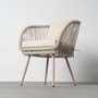 Silla Acero-Rattán Pe Exterior 66 X 65 X 80 cm (Set de 4)