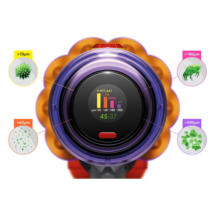 Dyson V12 Detect Slim Absolute Aspiradora Escoba Sin Bolsa Ciclónica Níquel Amarillo 0,35L 60min 545W