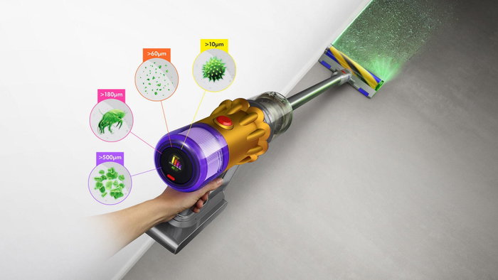 Dyson V12 Detect Slim Absolute 2023, Níquel/Amarillo