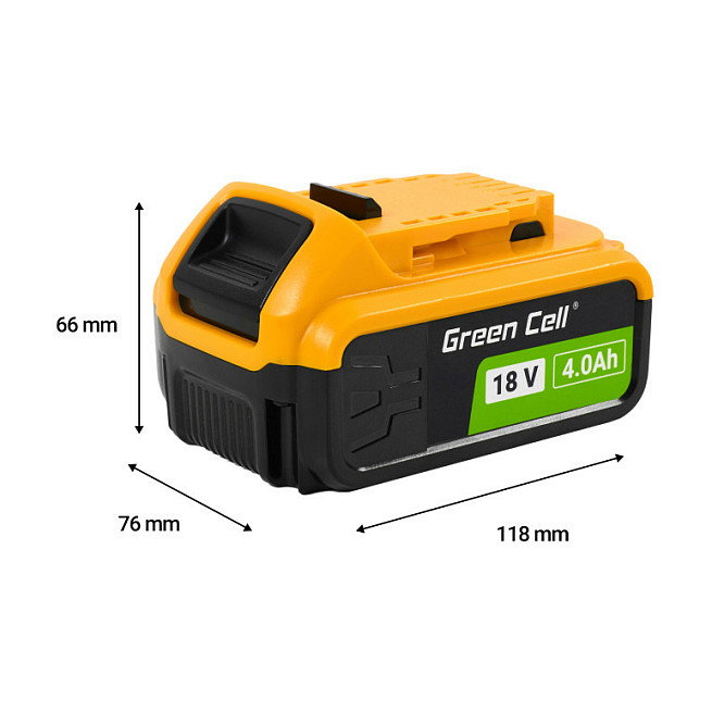 Green Cell PTDW18V4 Batería de 18V 4Ah para DeWalt XR Green Cell PTDW18V4 Batería de 18V 4Ah para DeWalt XR