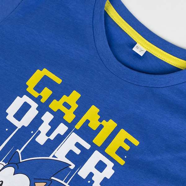Cerdá Pijama Corto Niño Single Jersey Diseño Sonic Talla 5 Años Azul
