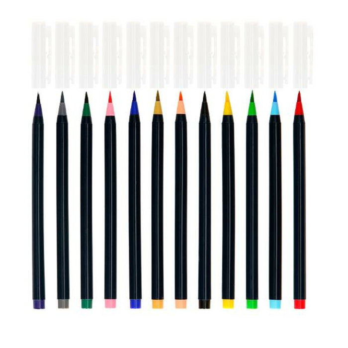 Liderpapel Rotuladores punta pincel extra suave, colores surtidos (12 unidades)