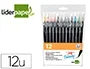 Liderpapel Rotulador Punta Pincel Extra Suave Bolsa 12 Unidades Colores Surtidos