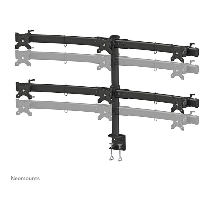 Newstar FPMA-D700D6 Neomounts Soporte de mesa para 6 monitores planos hasta 27 pulgadas (69 cm) 8KG