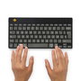 R-Go Tools Teclado Ergonómico Compacto Break, QWERTY ES, Bluetooth, Negro con Software de Pausas