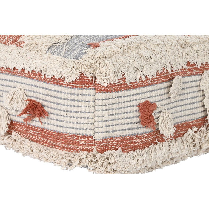 DKD Home Decor Cojín de Suelo Algodón 60x60x25 Rayas Naranja y Blanco DKD Home Decor Cojín de Suelo Algodón 60x60x25 Rayas Naranja y Blanco
