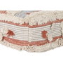 DKD Home Decor Cojín de Suelo Algodón 60x60x25 Rayas Naranja y Blanco