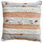 DKD Home Decor Cojín de Suelo Algodón 60x60x25 Rayas Naranja y Blanco