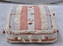 DKD Home Decor Cojin Suelo Boho Naranja Blanco 60 x 60 x 25 cm
