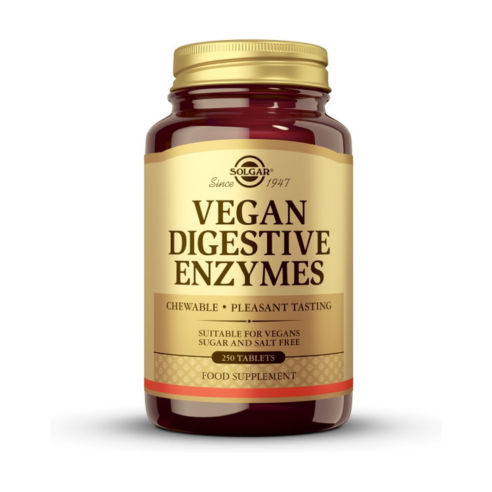 SOLGAR Vegan Enzimas Digestivas 250 comprimidos masticables