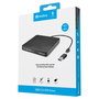 Sandberg Lector DVD USB-C y USB-A Portátil, Unidad Óptica Super Multi DL Externa para Laptop y PC con Windows y MacOS - Negro