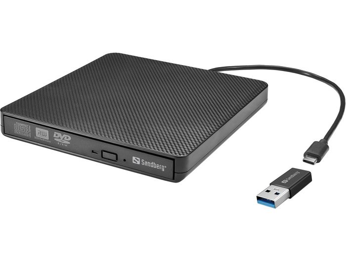 SANDBERG Unidad de DVD externa USB-C/A DVD Super Multi DL SANDBERG Unidad de DVD externa USB-C/A DVD Super Multi DL