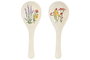 DKD Home Decor Soporte para Cuchara de Porcelana Flores Multicolor FLOWER 24