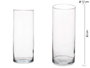 Giftdecor Jarrón de Cristal Cilíndrico Transparente 12x30cm
