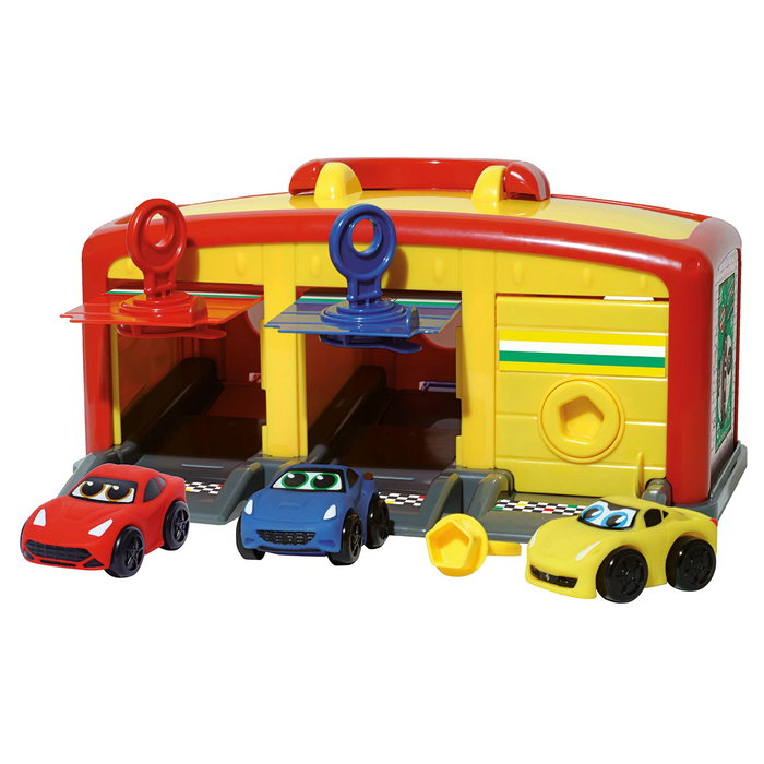 Tachan Garaje con 3 Coches de Goma y Llaves