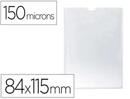 Q-connect Funda Portadocumentos DIN A7+ Transparente 150 Micras 84x115 mm