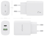 Aisens Cargador 25W con USB-C PD3.0 y USB-A QC3.0 Blanco
