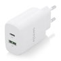 Aisens Cargador 25W con USB-C PD3.0 y USB-A QC3.0 Blanco