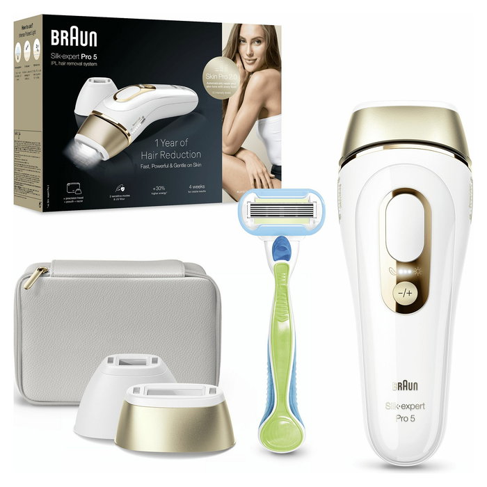 Braun IPL Silk-expert Pro 5 PL5152 / 238366 Blanco - Depiladora de Luz Pulsada Intensa