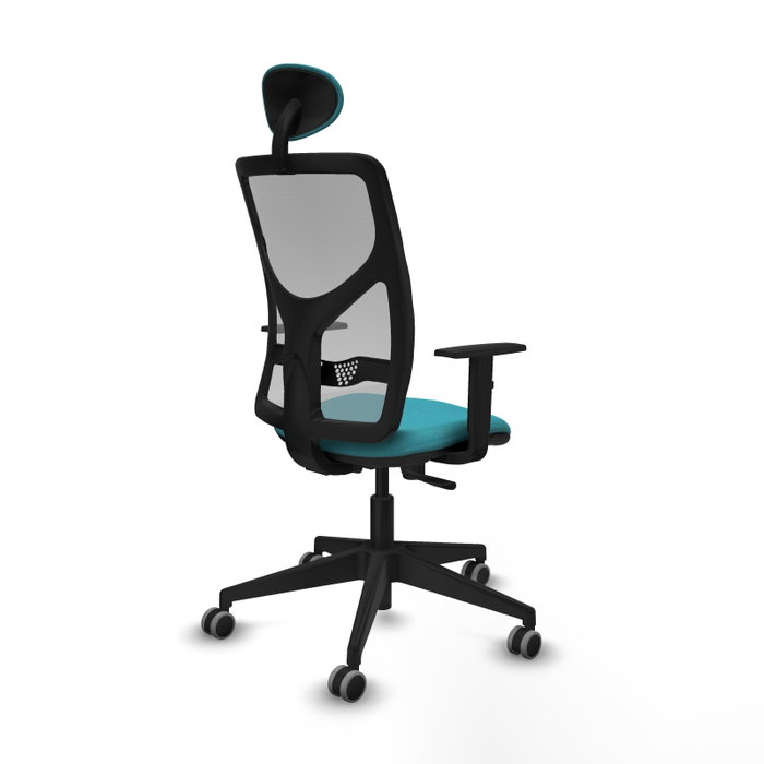 PIQUERAS Y CRESPO Silla de oficina Motilla con mecanismo Sincro, Turquesa y Gris PIQUERAS Y CRESPO Silla de oficina Motilla con mecanismo Sincro, Turquesa y Gris